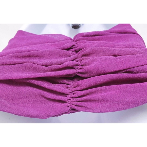 SINHA-STANIC Runway Purple Silk & Wool Blend Halter Mini Dress - Picture 6 of 8